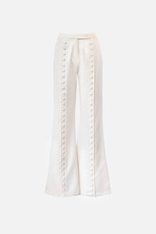 Fabio Linen Snap Trousers | White