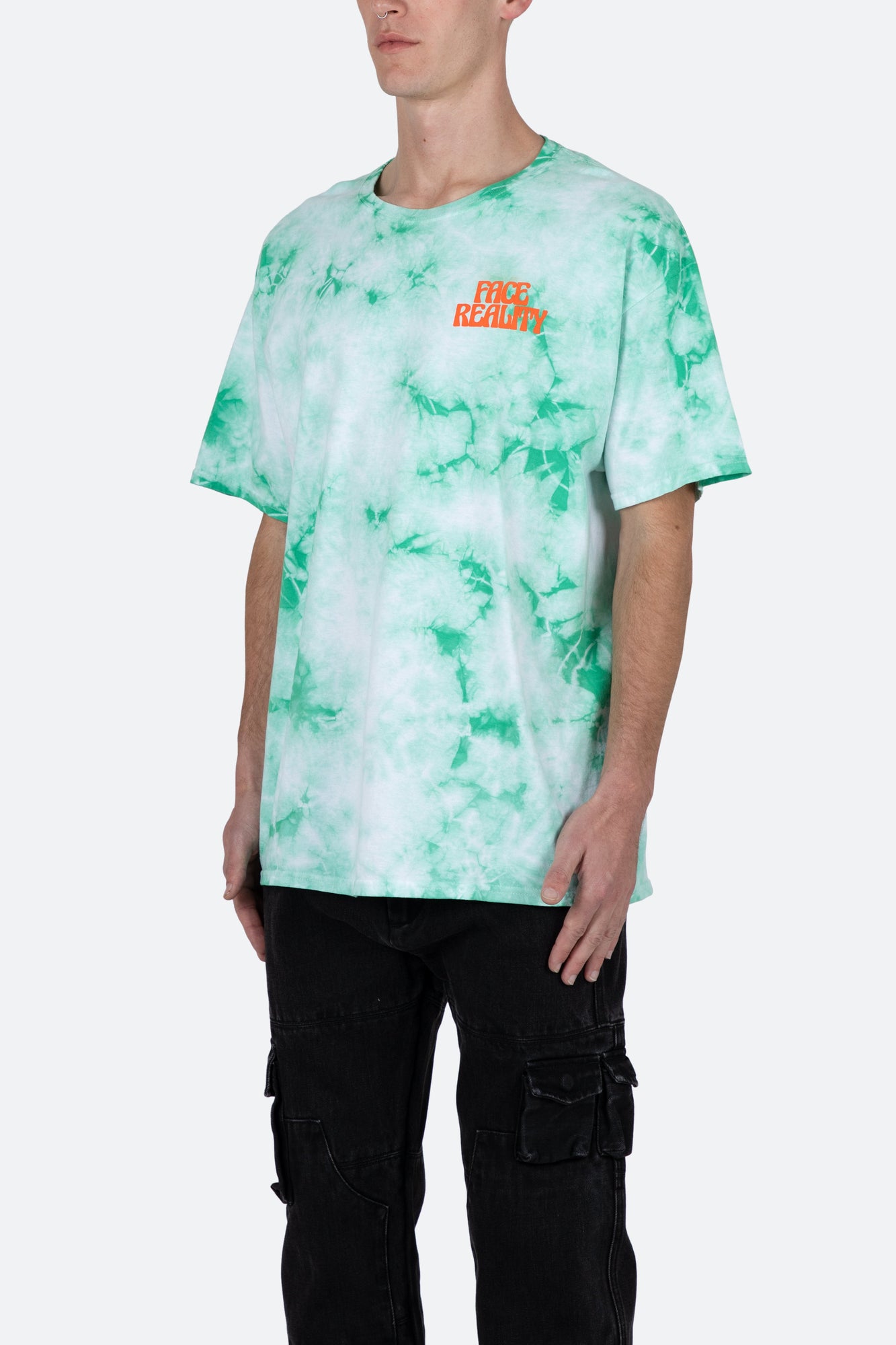 Face Reality Tee | Green x White