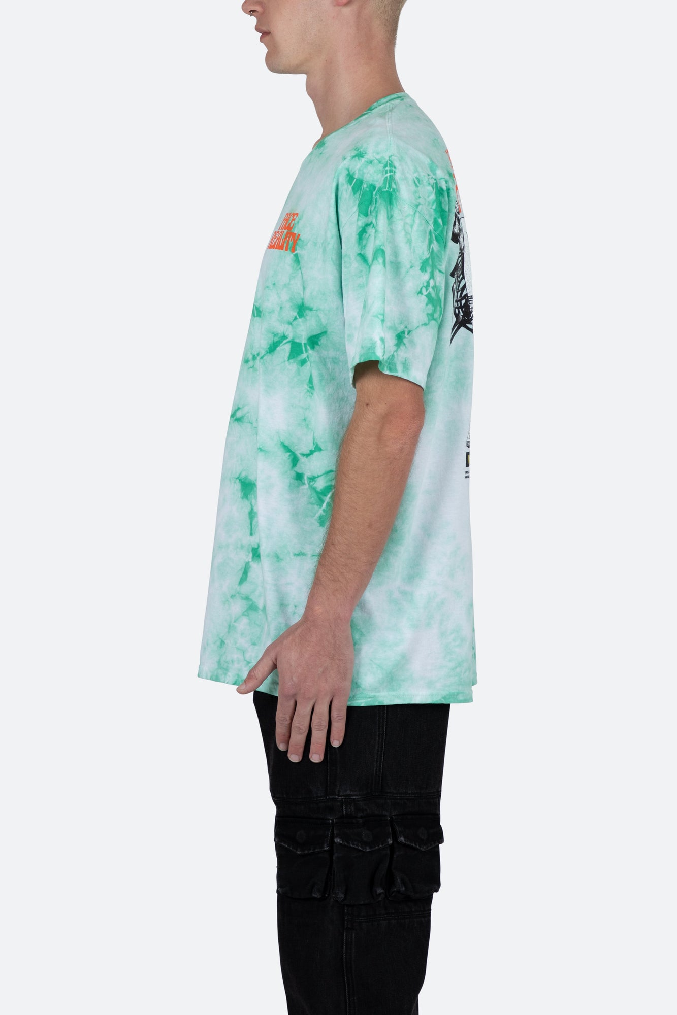 Face Reality Tee | Green x White
