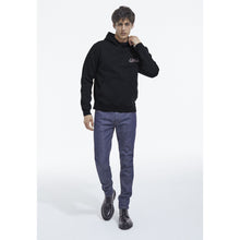 Faded Cotton Sweatshirt W/ Pouch Pocket | Men | Black Washed