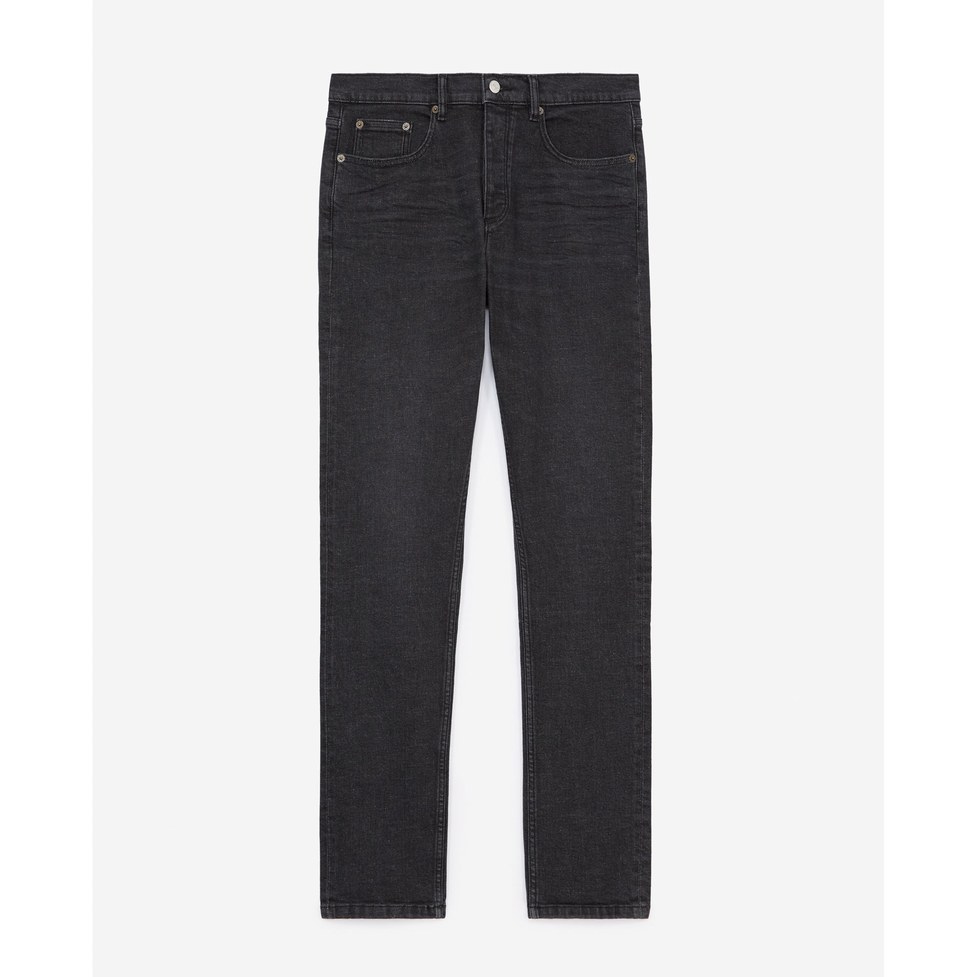 Faded Slim-Fit Jeans With Pockets | Men | Black Washed