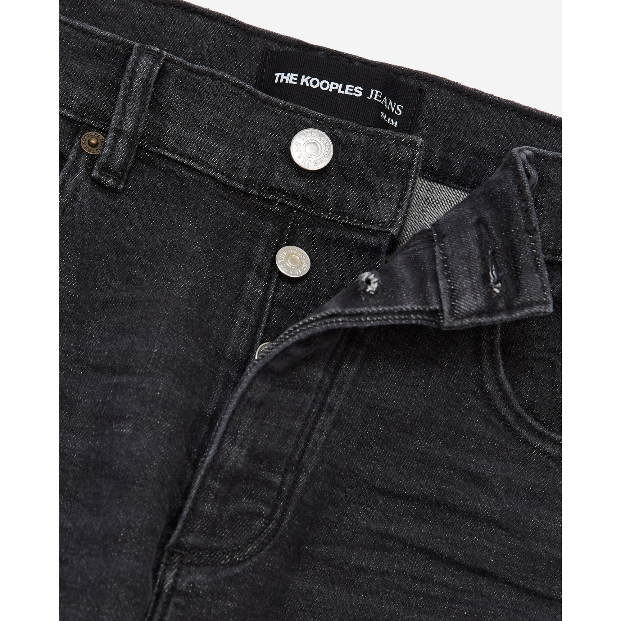 Faded Slim-Fit Jeans With Pockets | Men | Black Washed