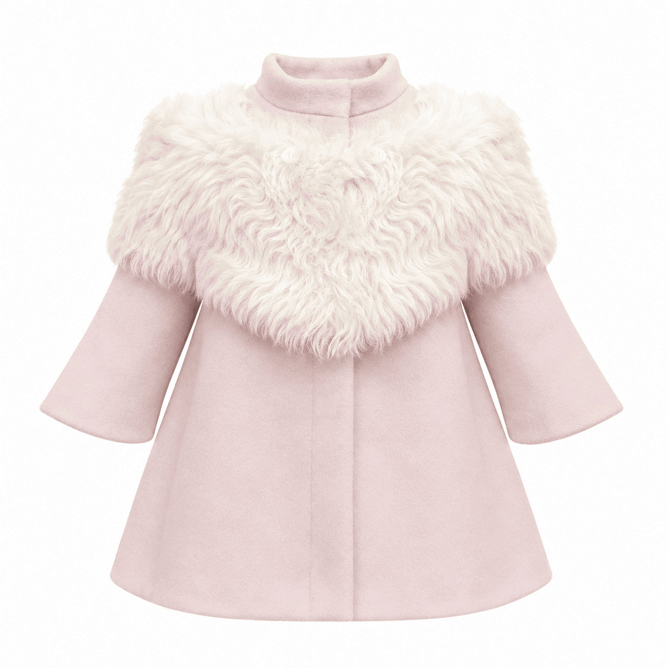 Faina Pink Wool Coat