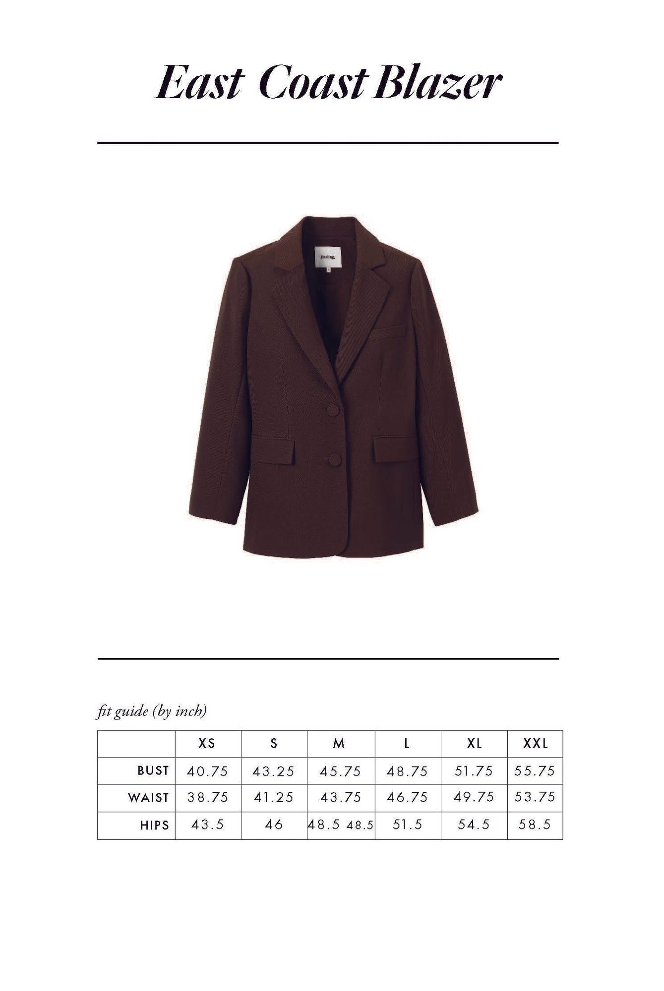 East Coast Blazer | Chocolate