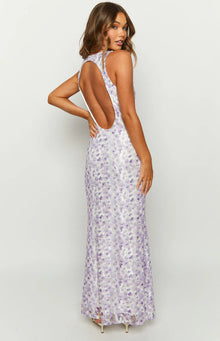 Farida Lace Maxi Dress | Purple