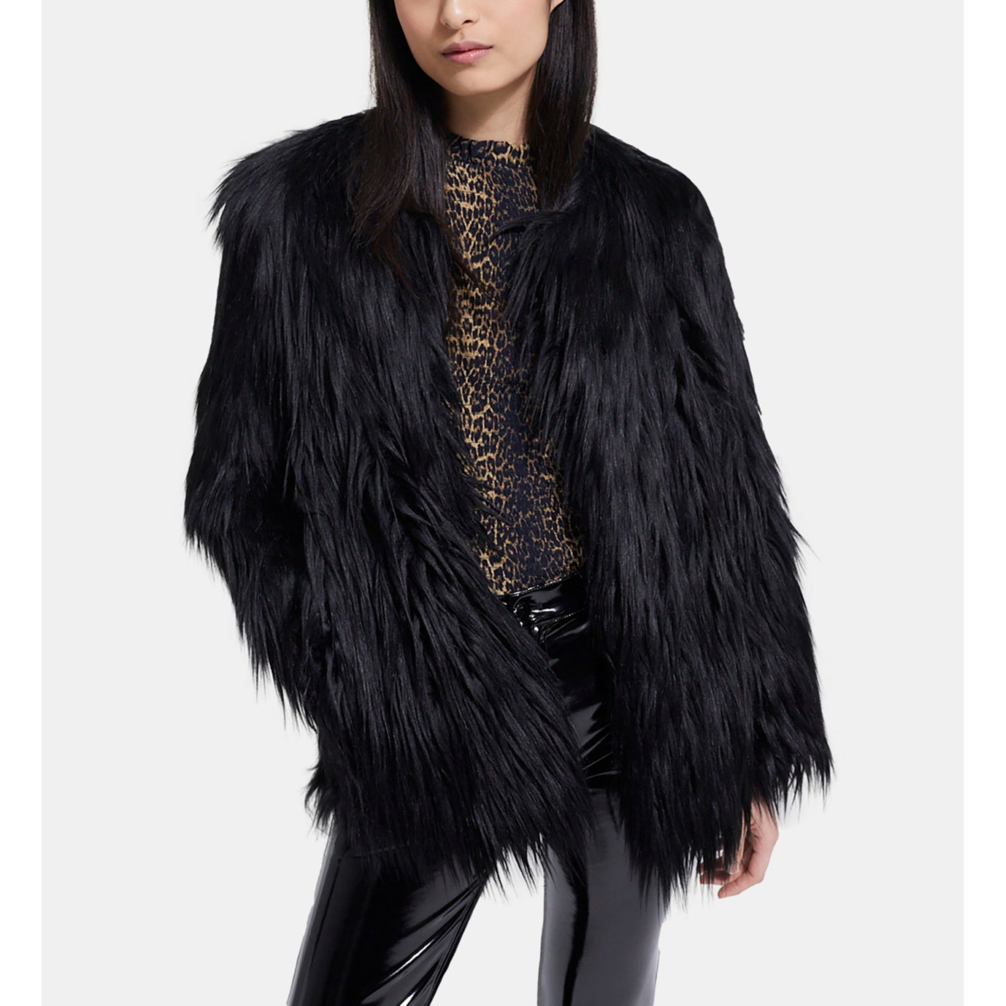 Faux Fur Coat | Women | Black