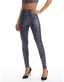 Faux Leather Animal Legging | Steel Python