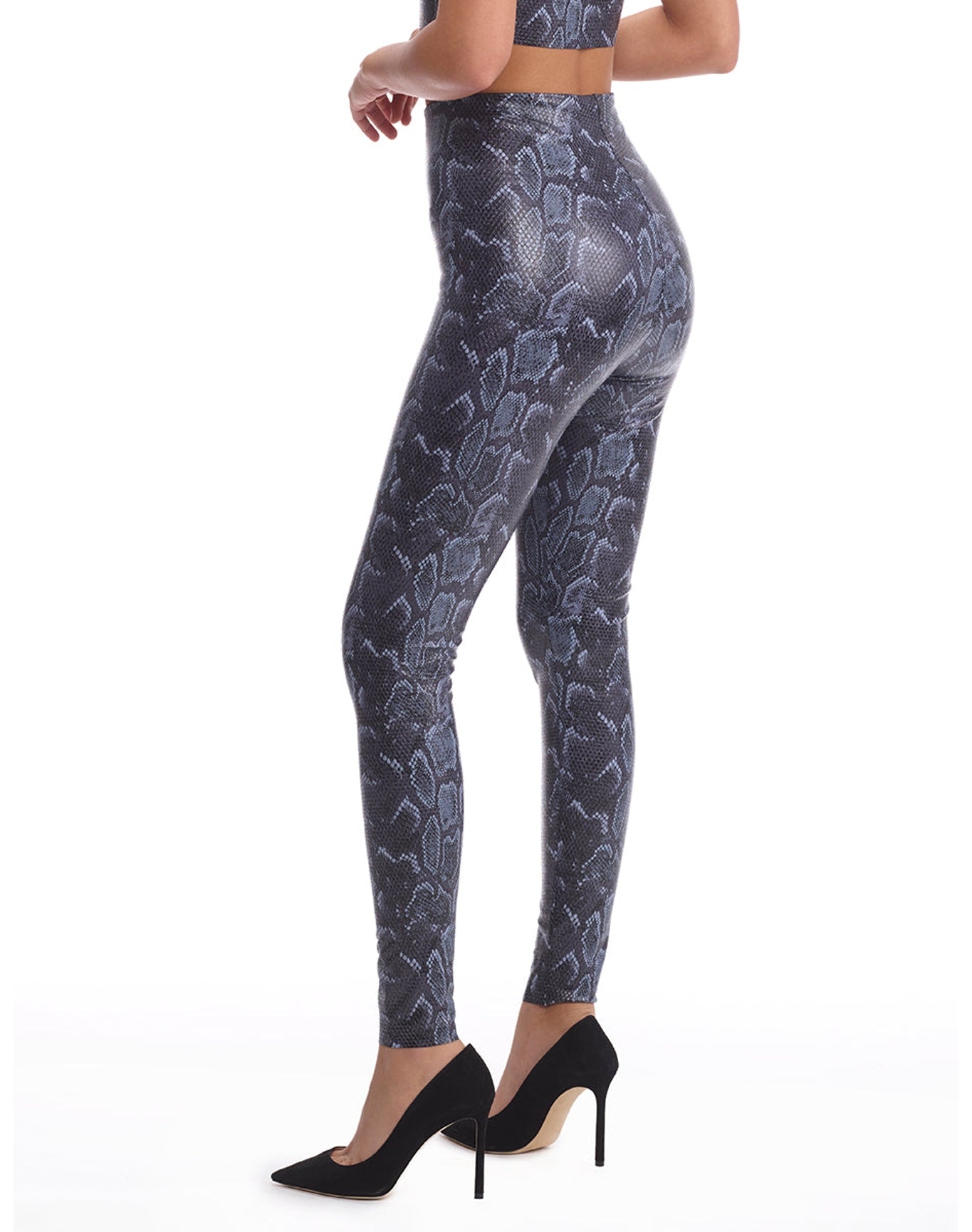 Faux Leather Animal Legging | Steel Python