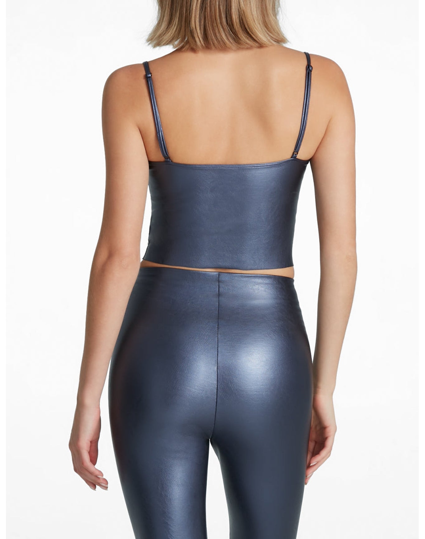 Faux Leather Cami Crop Top | Galaxy