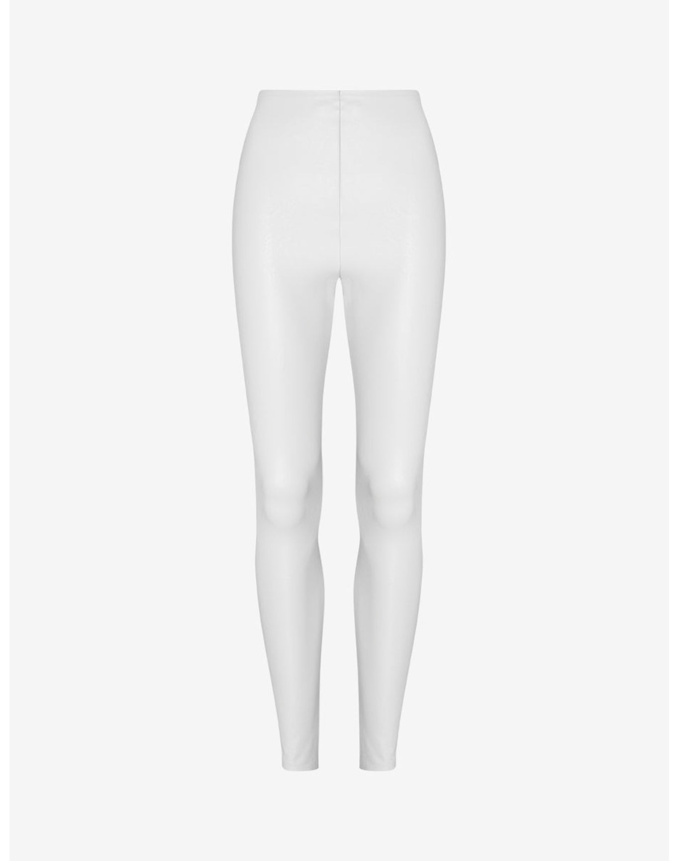 Faux Leather Flared Legging | White