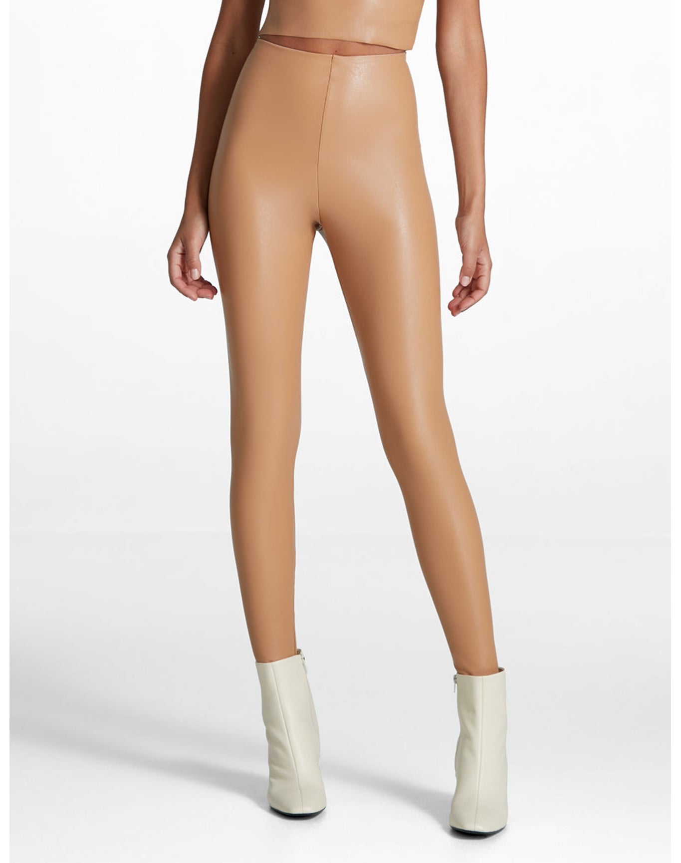 Faux Leather Legging | Camel