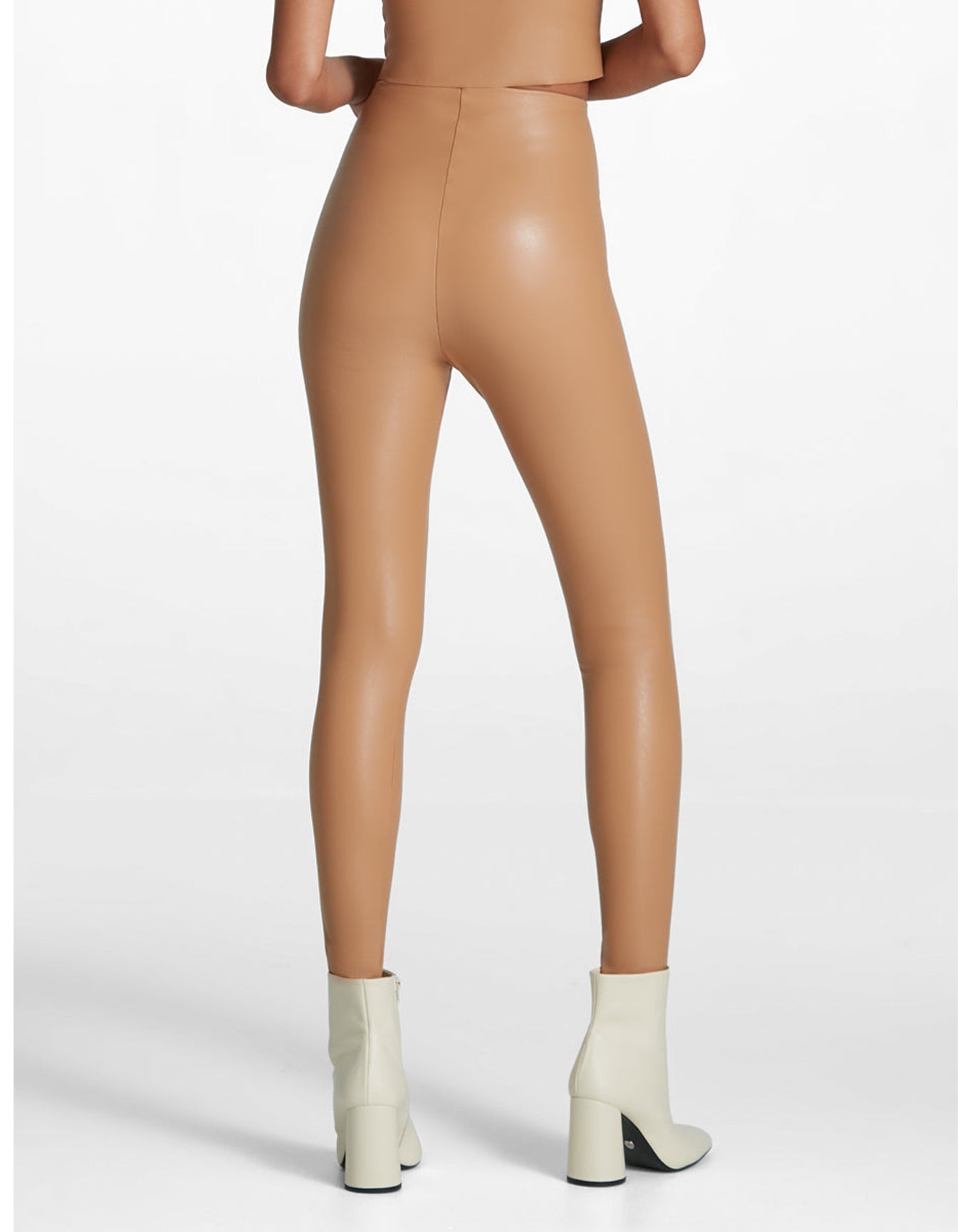 Faux Leather Legging | Camel