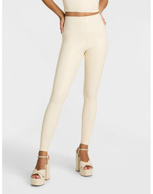 Faux Leather Legging | Ivory