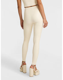 Faux Leather Legging | Ivory