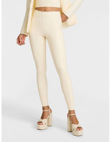 Faux Leather Legging | Ivory