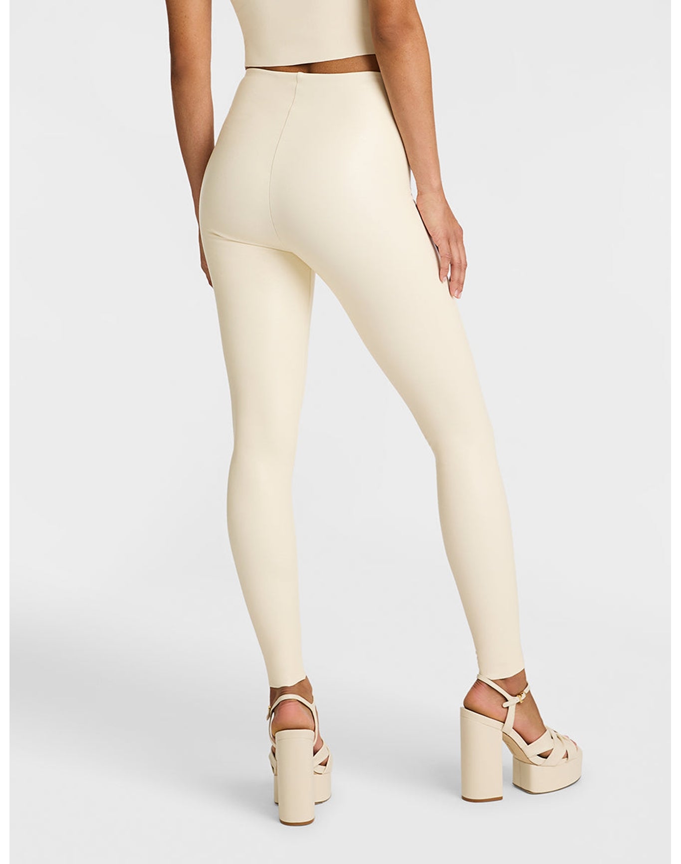 Faux Leather Legging | Ivory