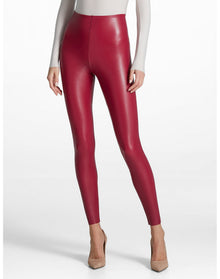 Faux Leather Legging | Raspberry