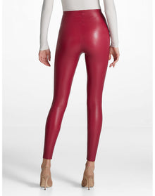 Faux Leather Legging | Raspberry