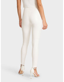 Faux Leather Legging | White