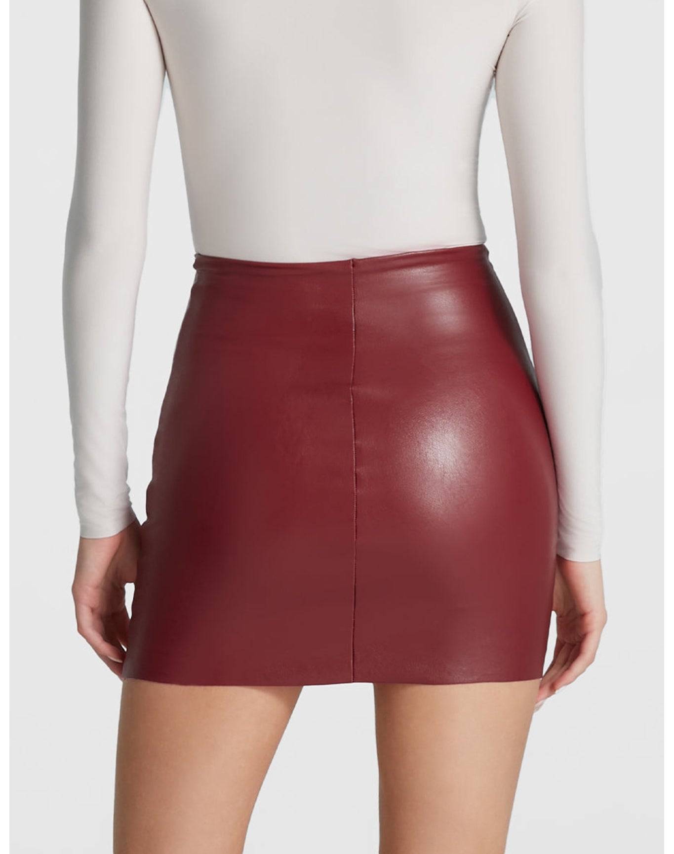 Faux Leather Micro-Mini Skirt | Garnet