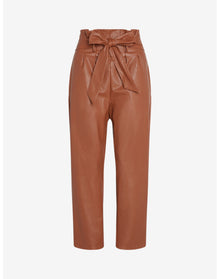 Faux Leather Paperbag Pants | Cocoa