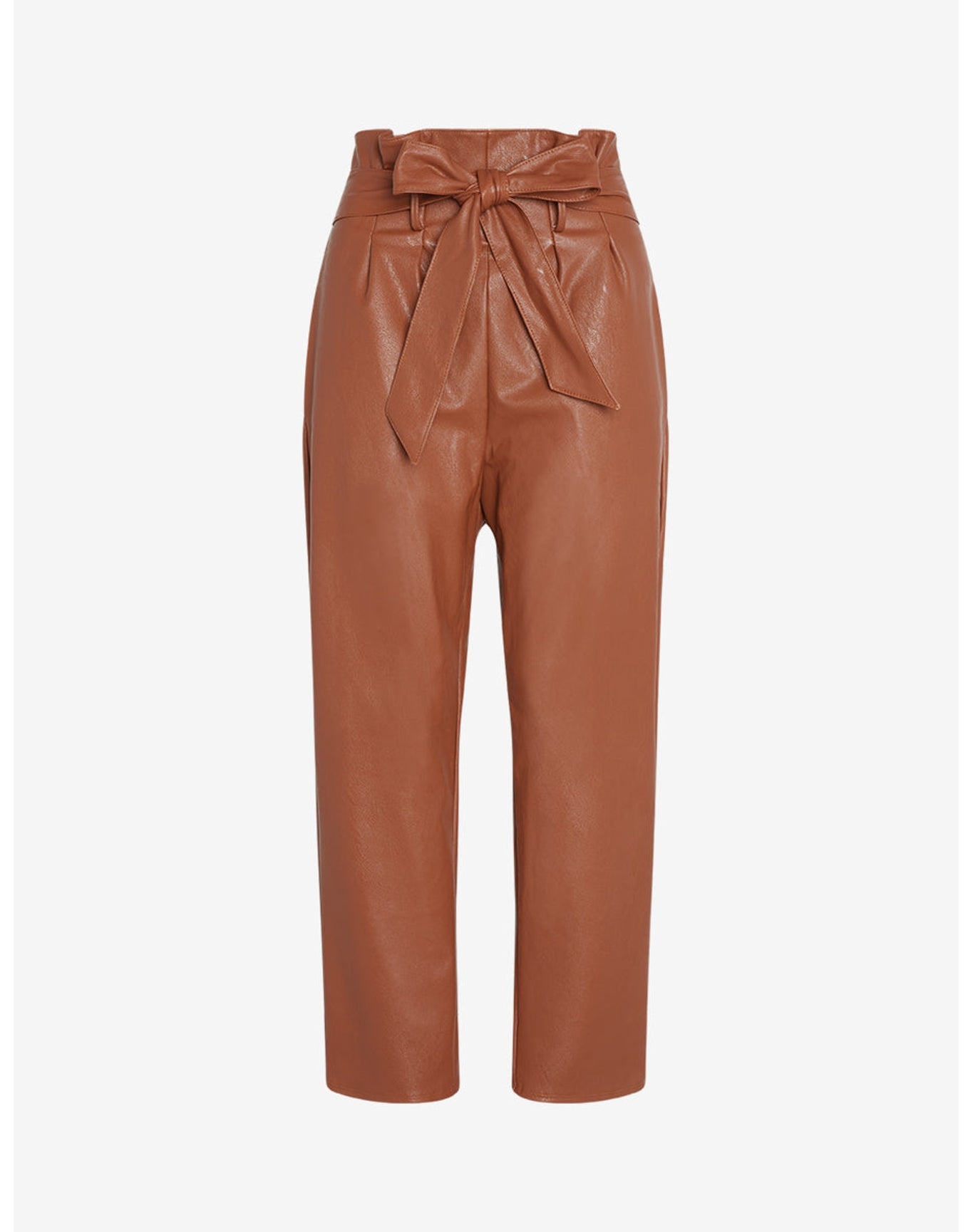 Faux Leather Paperbag Pants | Cocoa