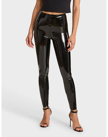 Faux Patent Leather Legging | Black