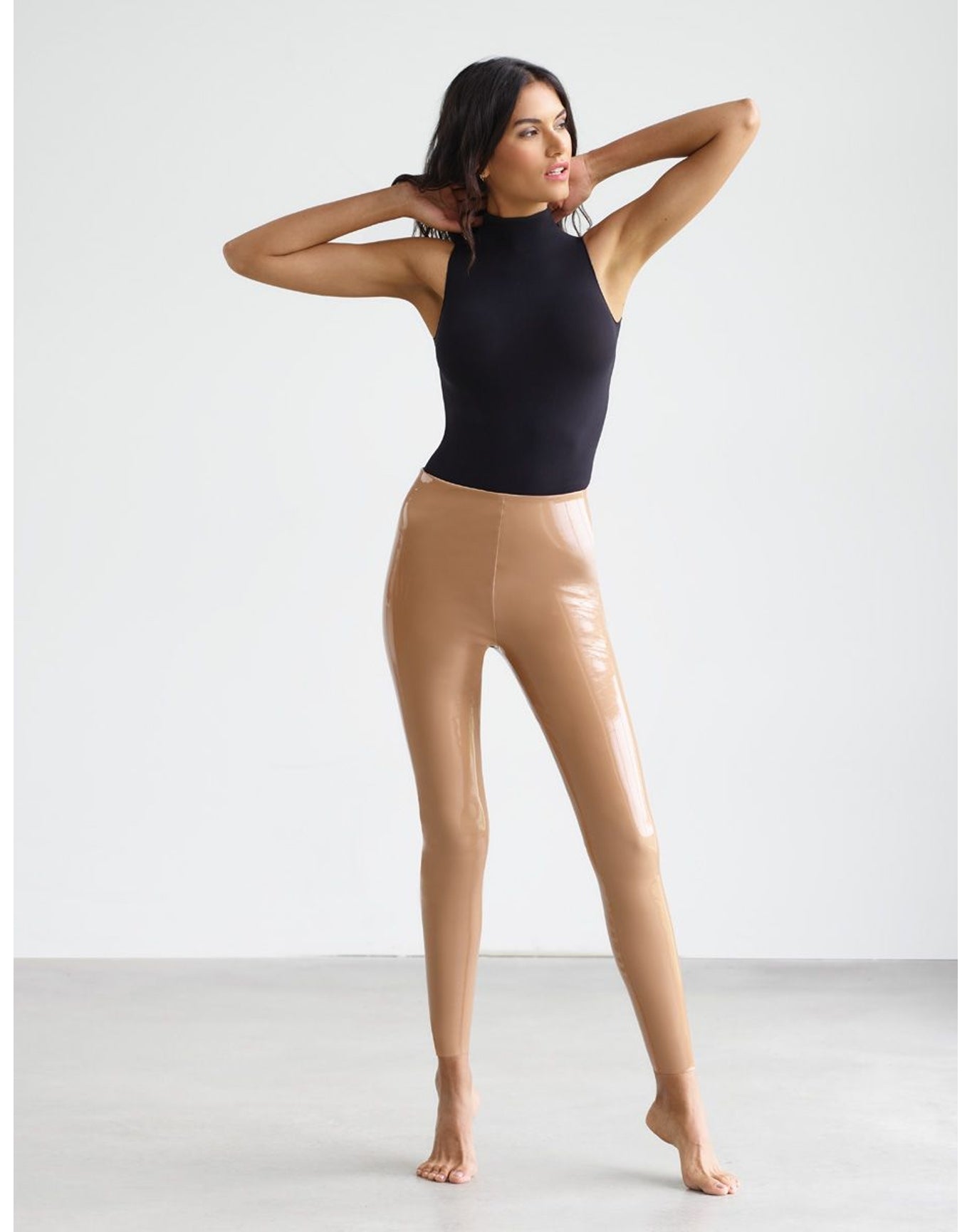 Faux Patent Leather Legging | Cocoa