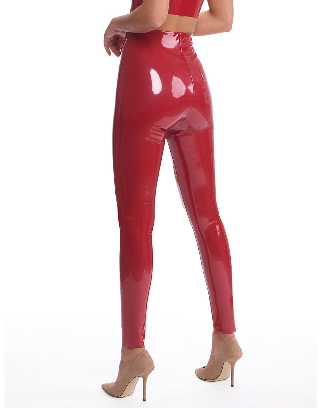 Faux Patent Leather Legging | Lava