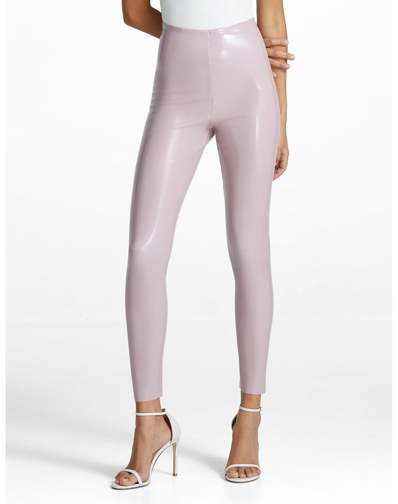 Faux Patent Leather Legging | Mauve