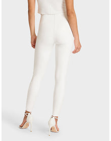 Faux Patent Leather Legging | White