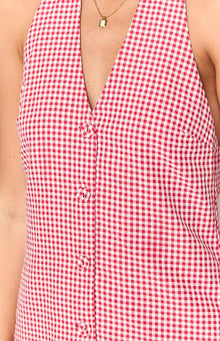 Felix Halter Mini Dress | Red Gingham