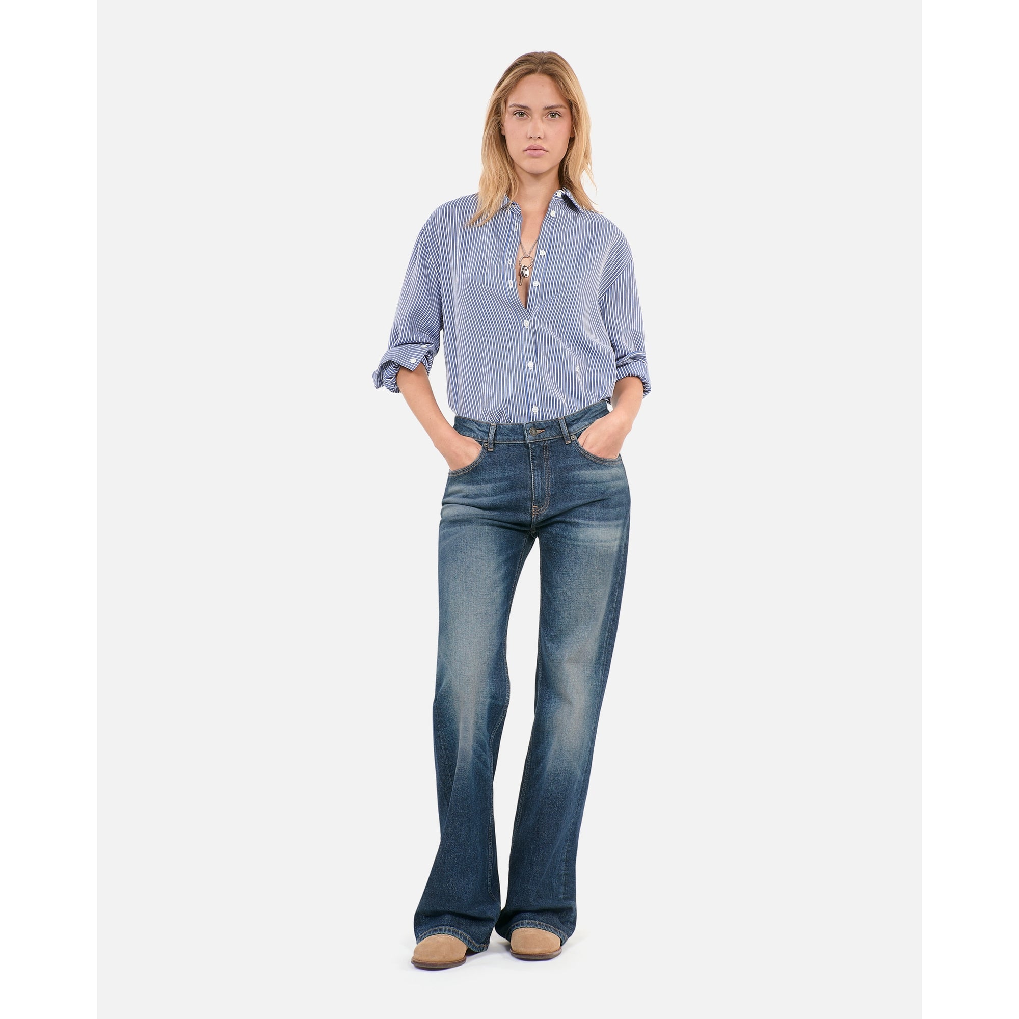 Flare Jeans | Women | Blue Electric