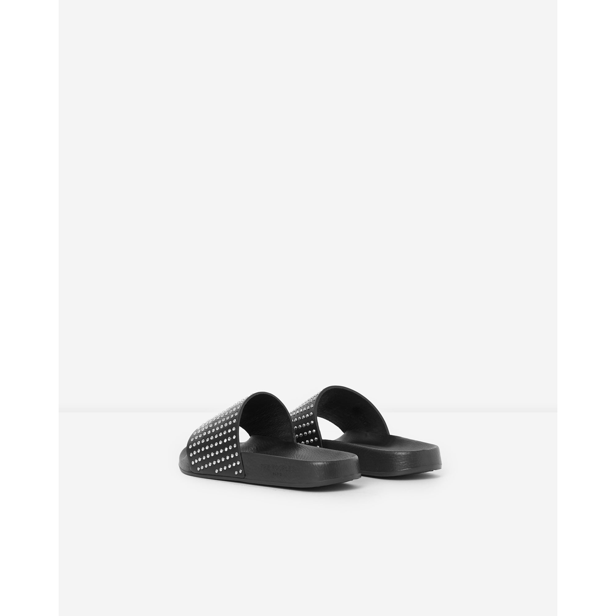 Flat Sandals With Studs | Women | Black