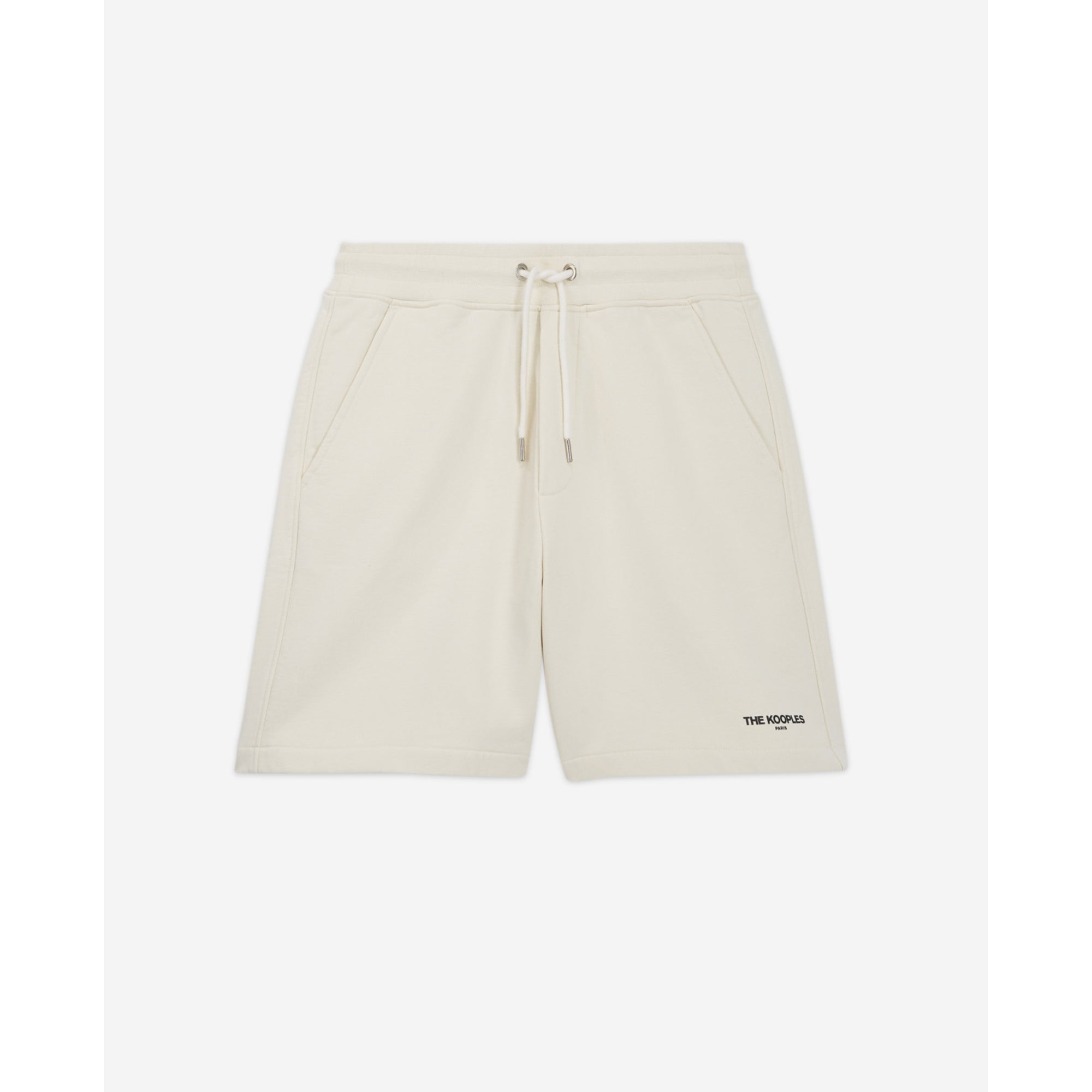 Fleece Shorts With Small Logo | Men | Ecru