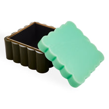 Fleur Medium Box | Green/White