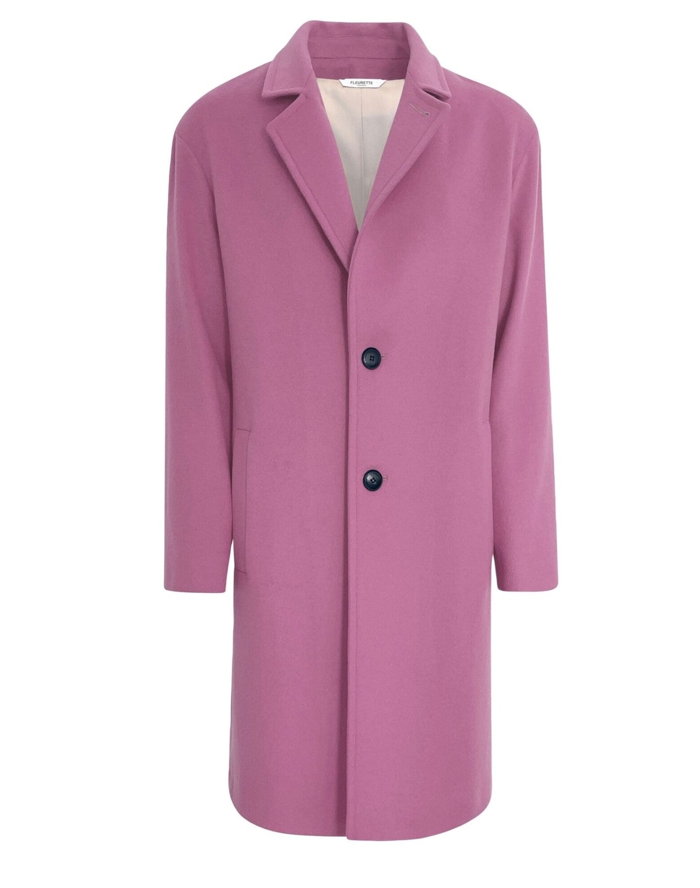 Fleurette | Men | Italian 100% Wool Notch Collar Coat | Lavender