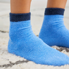 Cozy Fleece Lounge Socks with Silicone Grips | Glacier