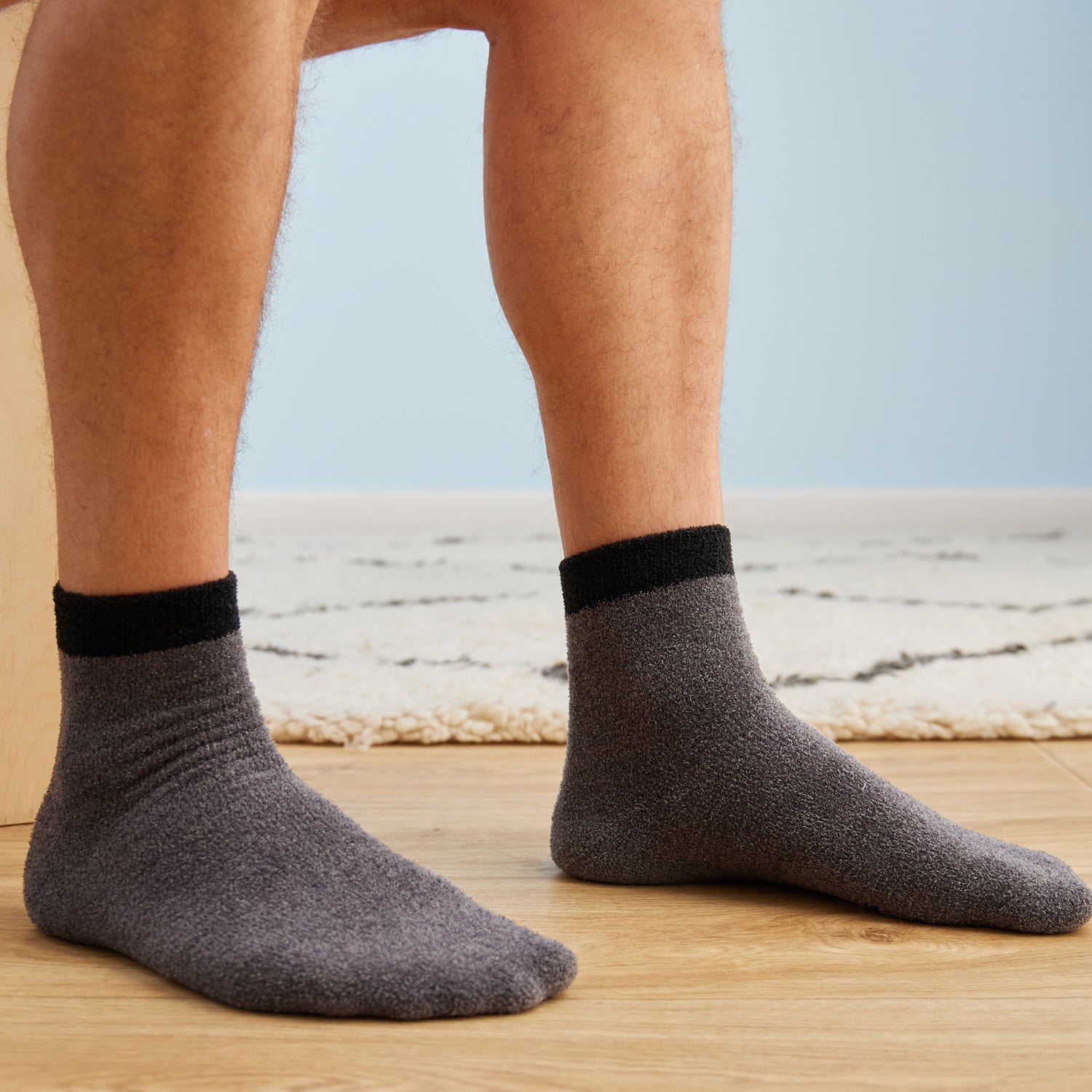 Fuzzy Lounge Socks | Gray