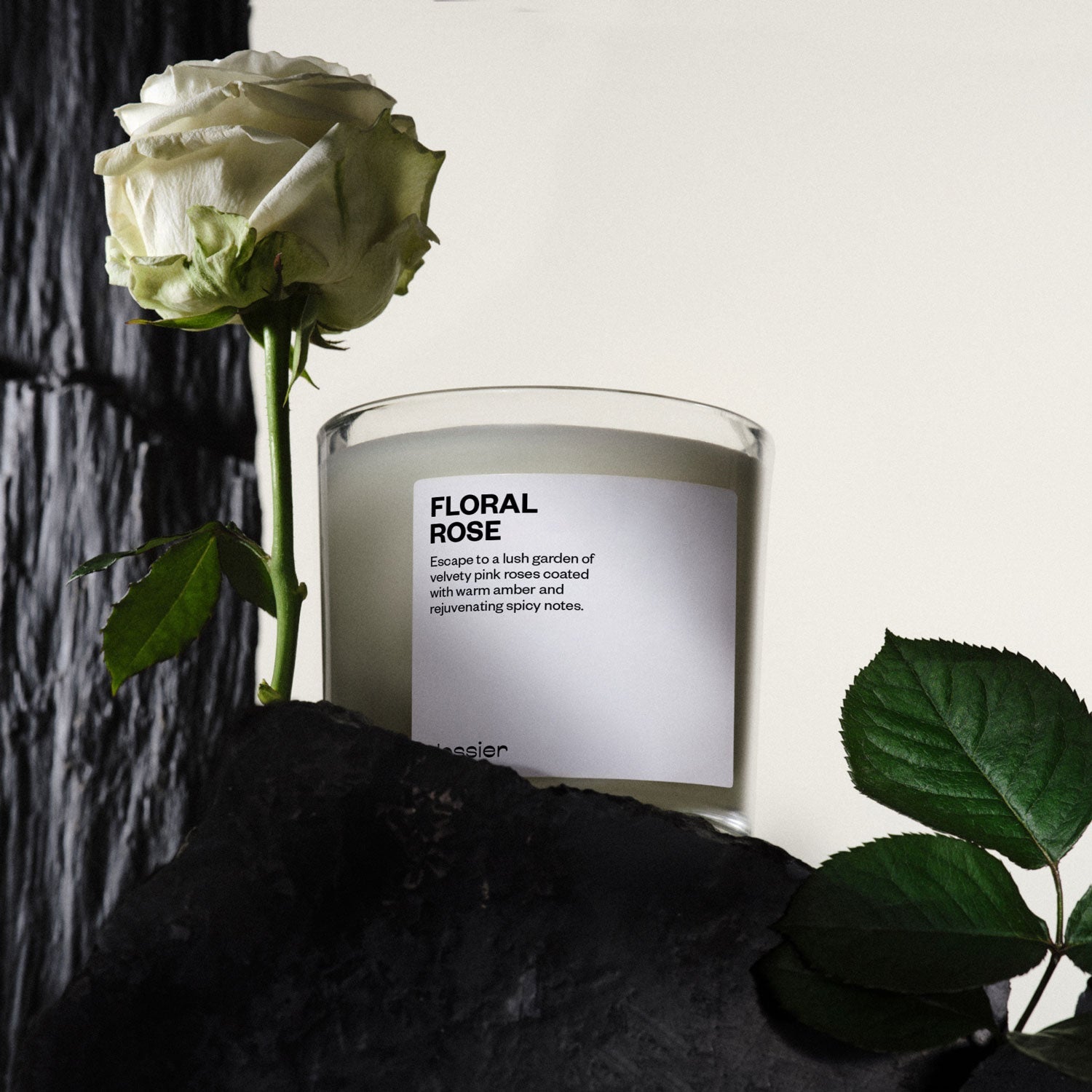 Floral Rose Candle | Dossier Original (9 oz)