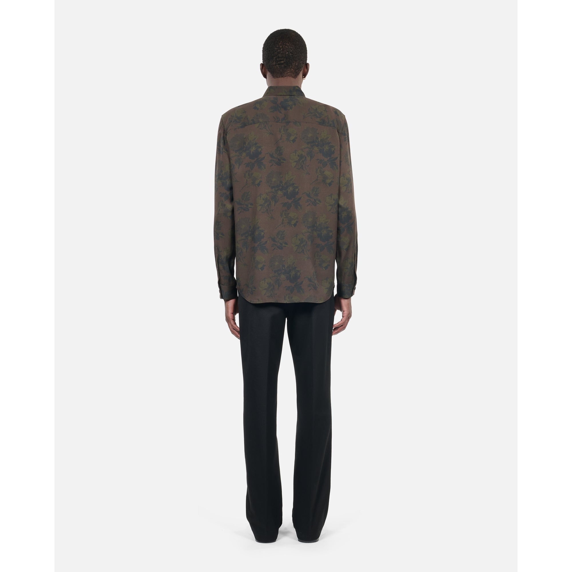 Floral Print Shirt | Men | Dark Brown