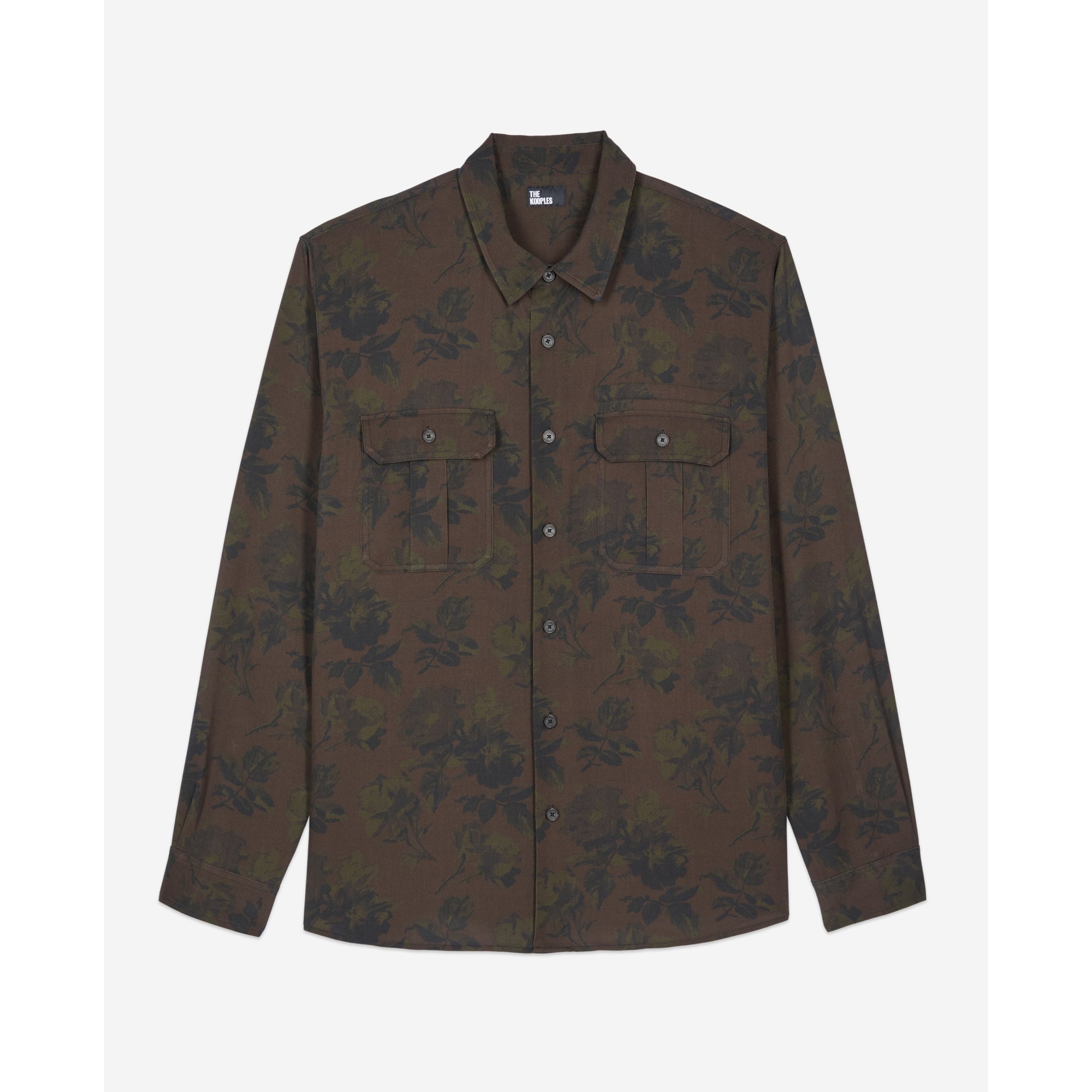 Floral Print Shirt | Men | Dark Brown