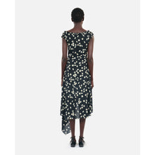 Floral Printed Long Dress | Women | Black x White