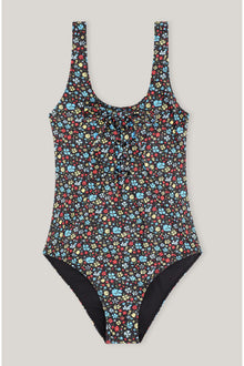 Floral Recycled Tie Front Swimsuit | Phantom