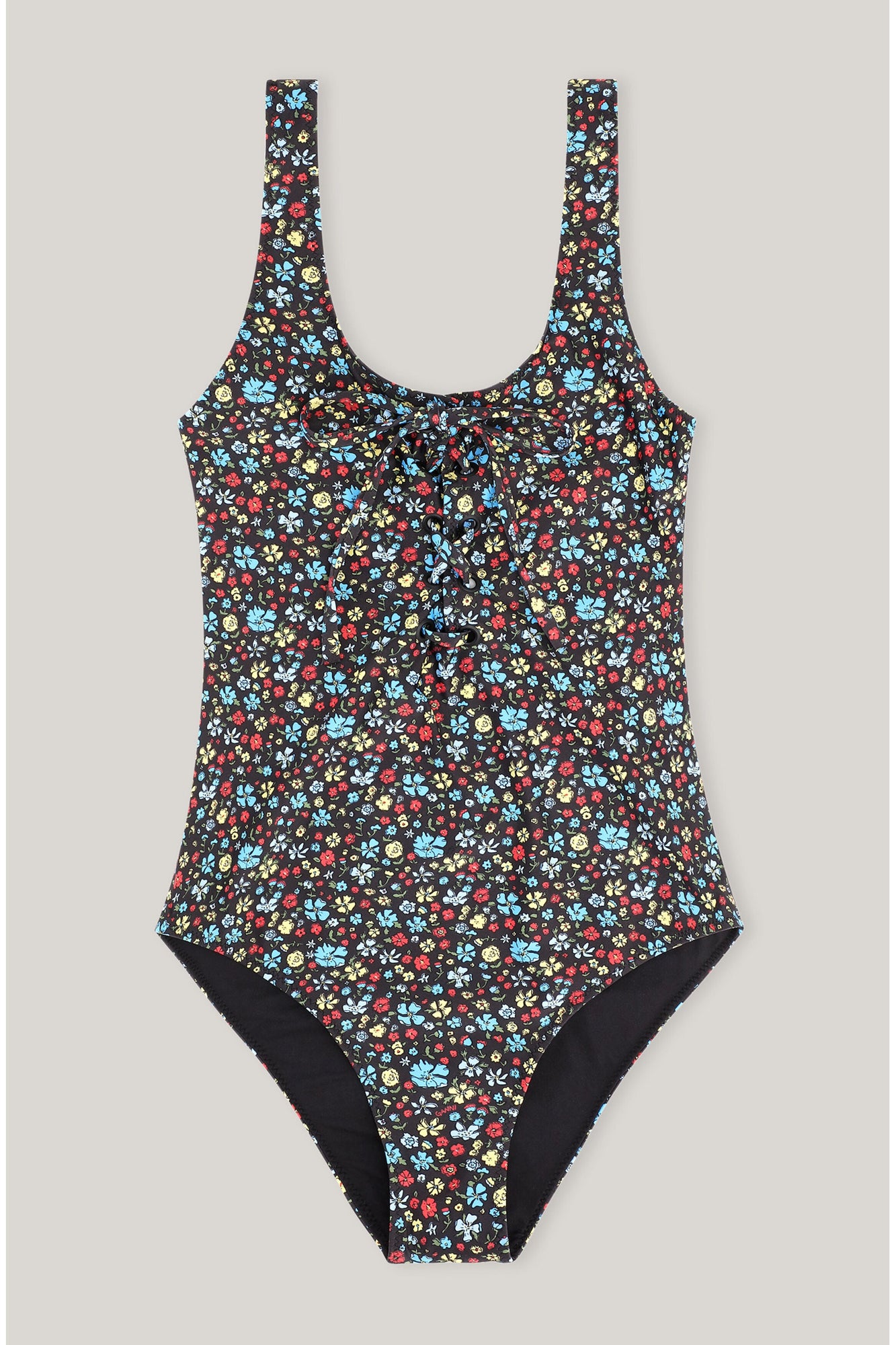 Floral Recycled Tie Front Swimsuit | Phantom