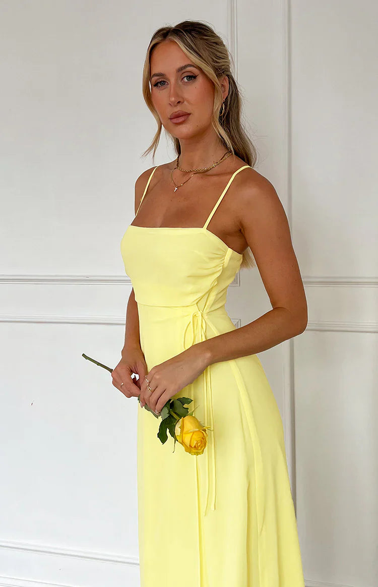 Flossie Maxi Sleeveless Dress | Yellow