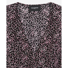 Flowing And Polka-Dot Top | Women | Black x Pink