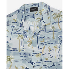 Flowing Shirt With Hawaiian Print | Men | Blue