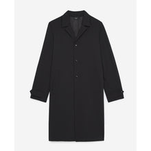 Flowing Trench Coat With Press Studs | Men | Black