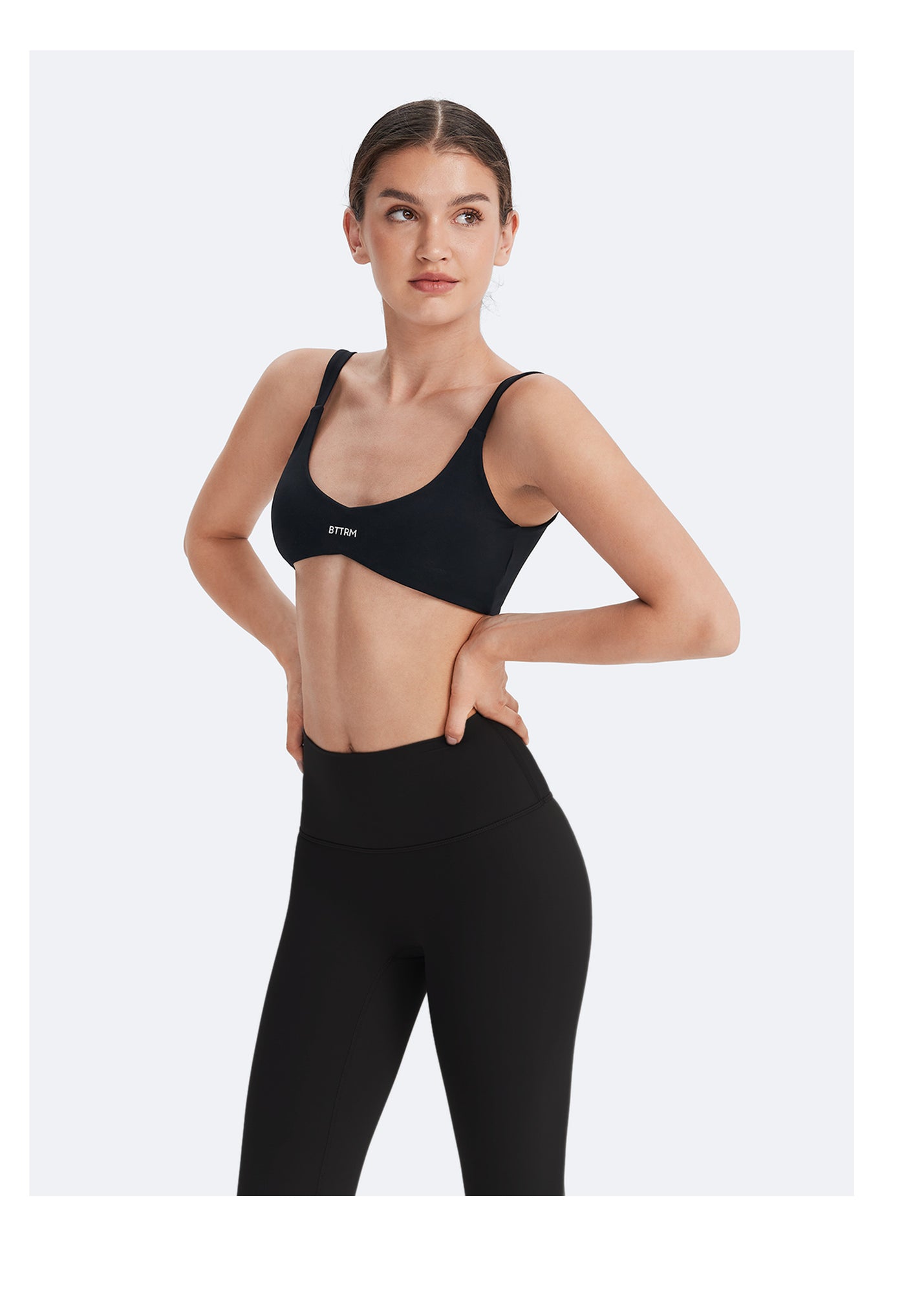 Form-Fitting Sports Bra | Inky Black
